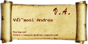 Vámosi Andrea névjegykártya