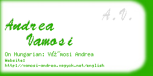 andrea vamosi business card